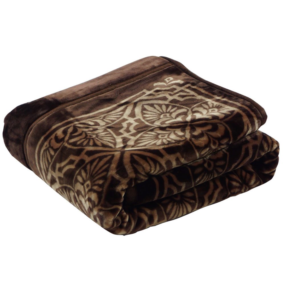 昭和西川 西川 ハイボリューム毛布 ダブル 衿付き 2枚合わせ