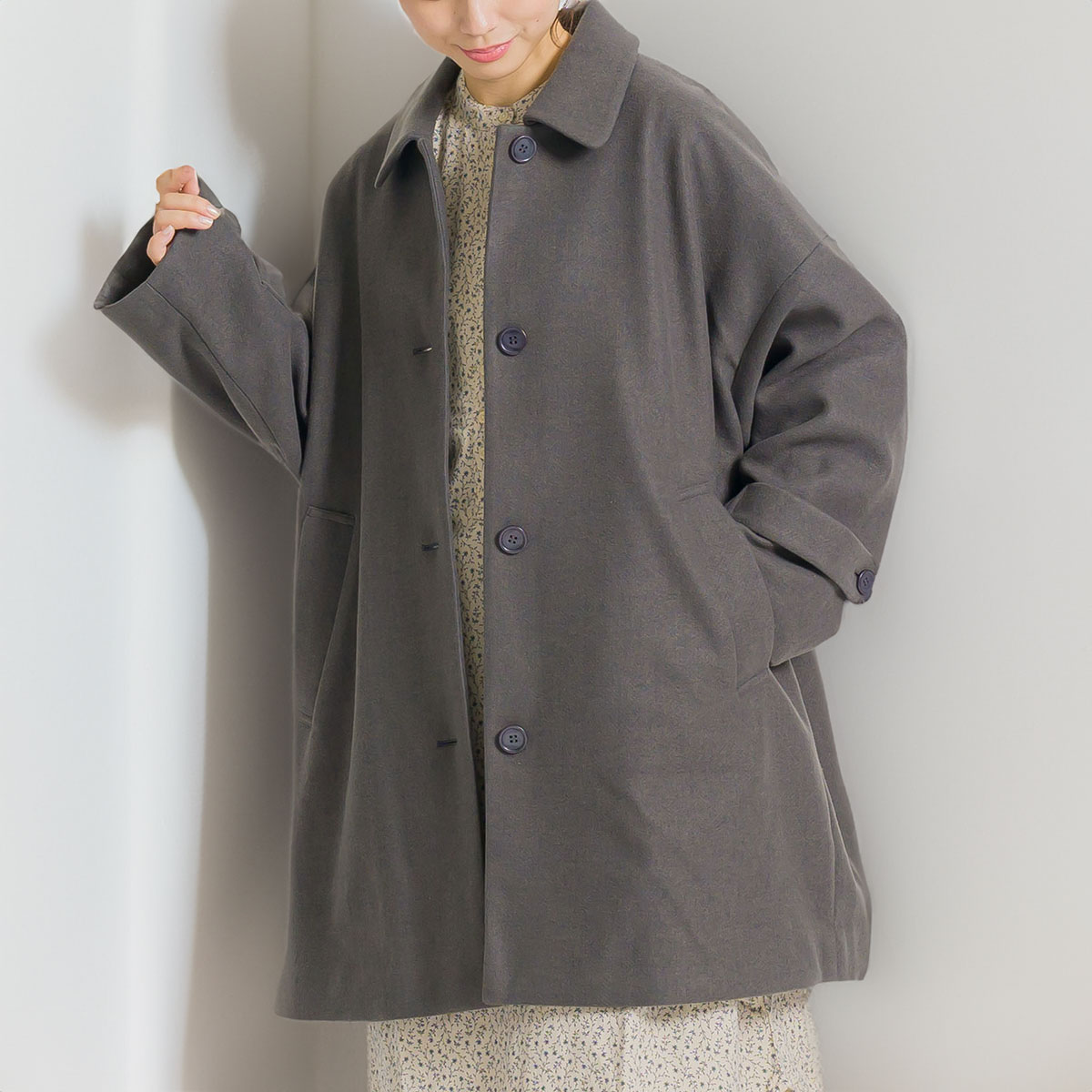 marai（マーライ） ステンカラーコート レディース 大きいサイズ