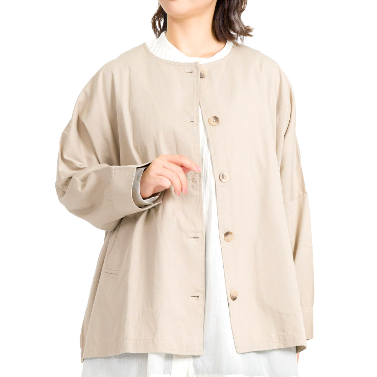 marai（マーライ） ノーカラージャケット レディース ドルマンスリーブ