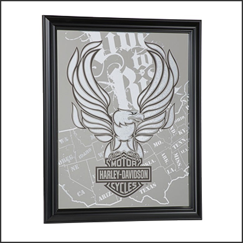 A1 ハーレーダビッドソン Live To Ride イーグル ミラー 鏡 [ HDL