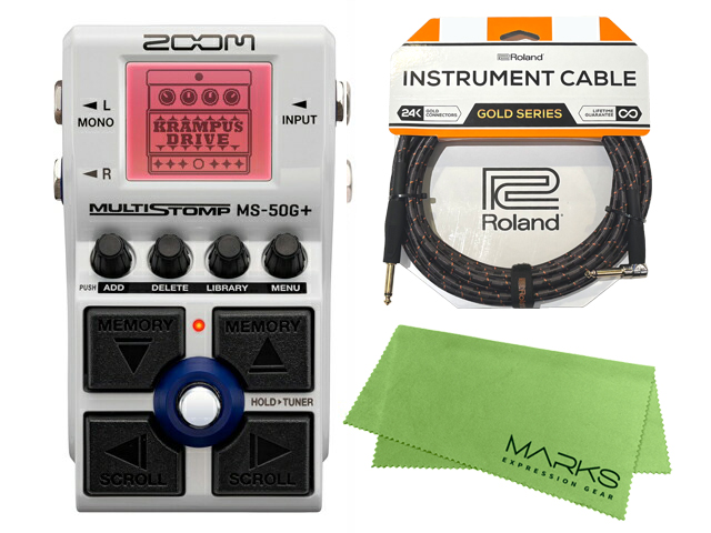 ズーム（zoom） ZOOM MS-50G+ + Rolandケーブル + マークスクロス