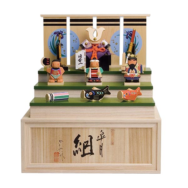 五月人形 伊予一刀彫 皐月組 コンパクト おしゃれ : 雛人形 五月人形