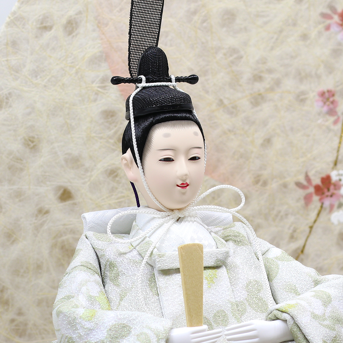 雛人形 ケース飾り 久月 衣裳着 桜柄繭玉LED衝立 ケース入り 親王飾り