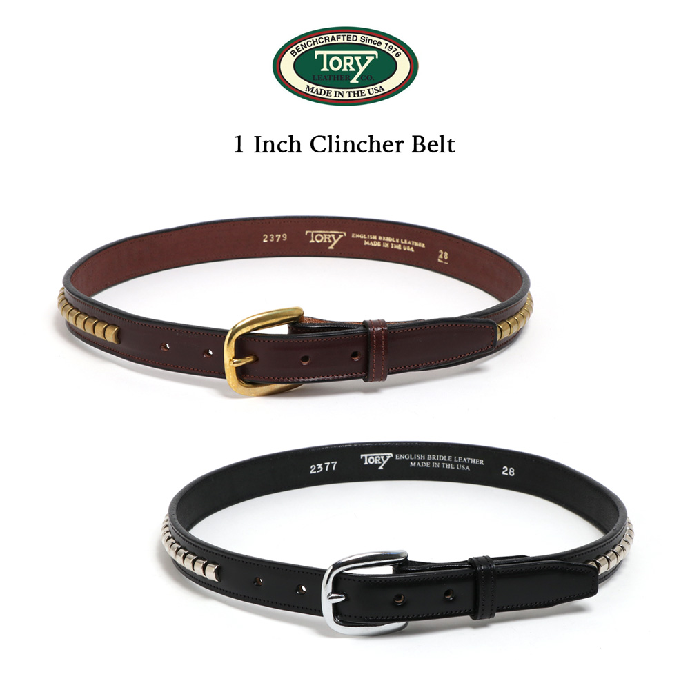 TORY LEATHER トリーレザー 1 Inch Clincher Belt クリンチャーベルト