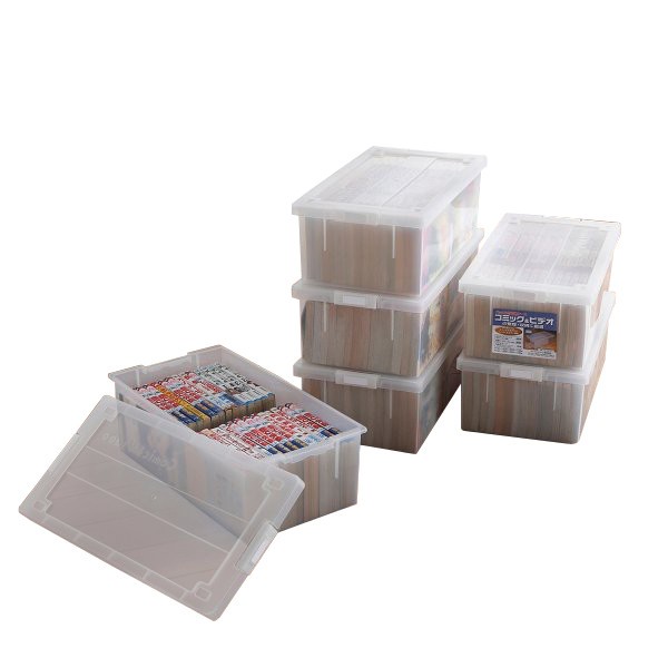 コミック 漫画 ビデオ ゲームソフト バックル式 フタ付き 収納ケース