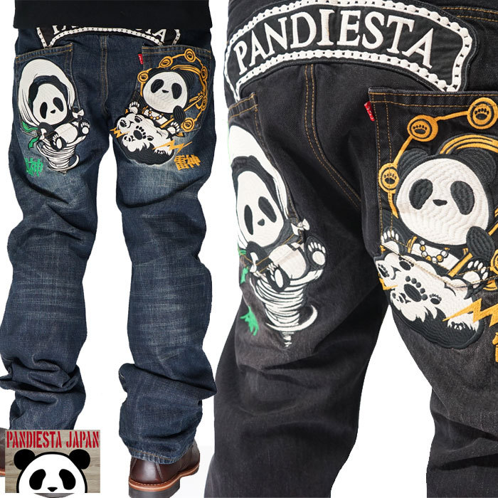 PANDIESTA（パンディエスタ） ジーンズ デニム メンズ 風神 雷神 和柄