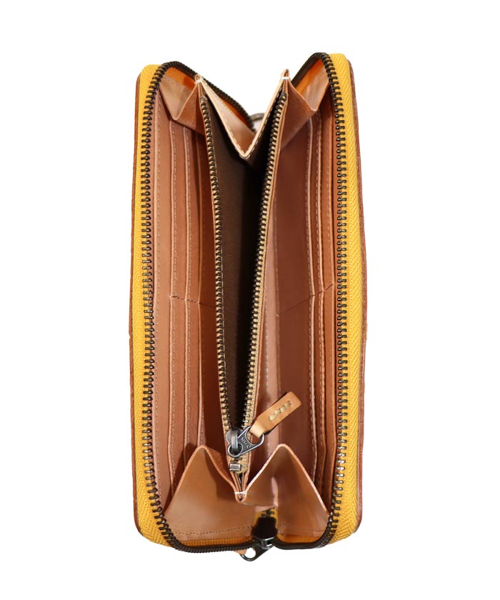 パンディエスタ PANDIESTA レザー ロング ウォレット 型押総柄