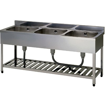 新品 [組立式] 業務用 ステンレス 2槽シンク（流し台