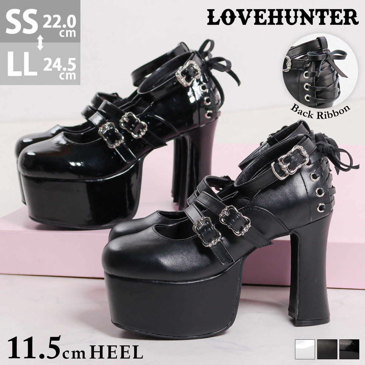 LOVEHUNTER（ラブハンター） パンプス ストラップ ハイヒール 11.5cm