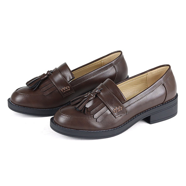 AAA+（サンエープラス） ローファー レディース 厚底 3.5cm 黒 革靴