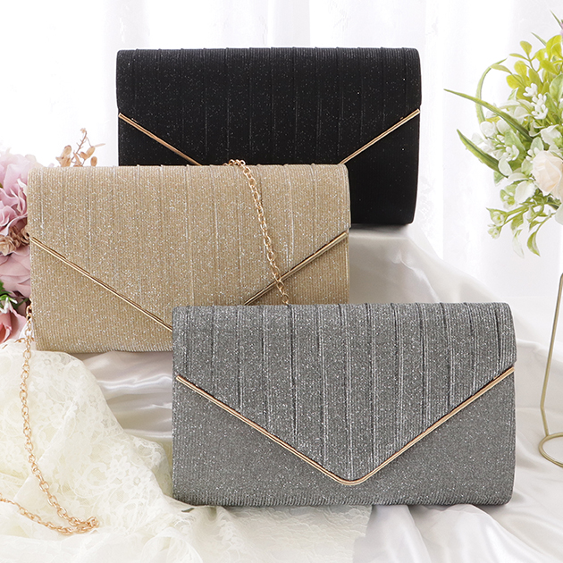 Lace Ladies（レースレディース） メタリックカラーV字ラメクラッチ