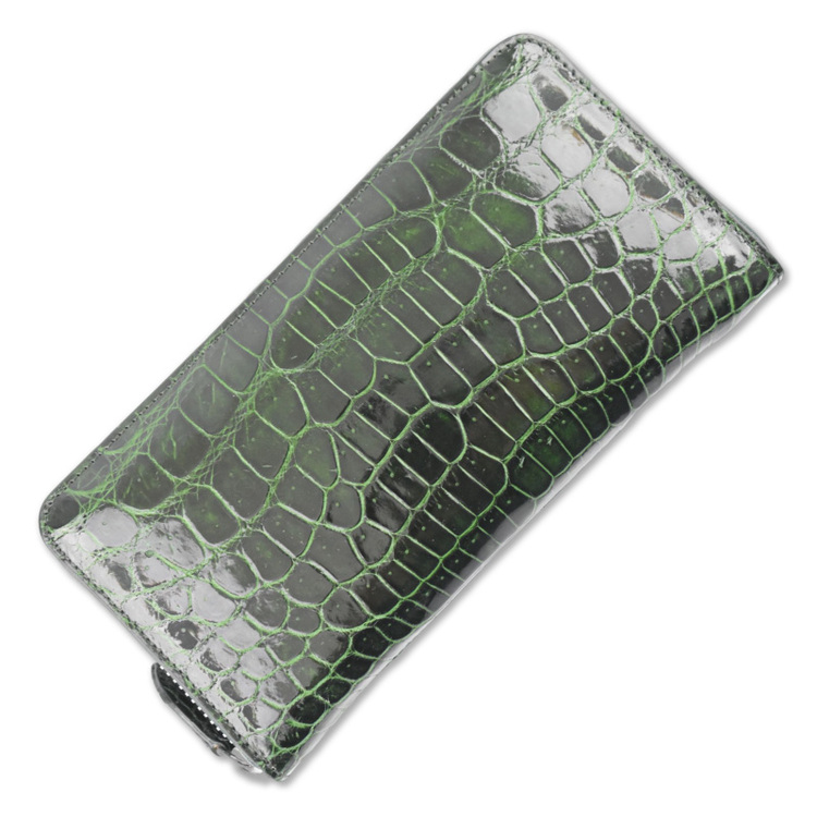 MGSABLE 長財布 クロコダイル レディース シャイニング ワニ革 鰐革