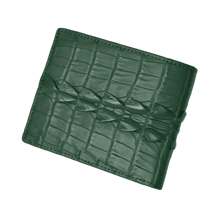 MGSABLE 二つ折り財布 クロコダイル メンズ ワニ革 鰐革 本物 本革