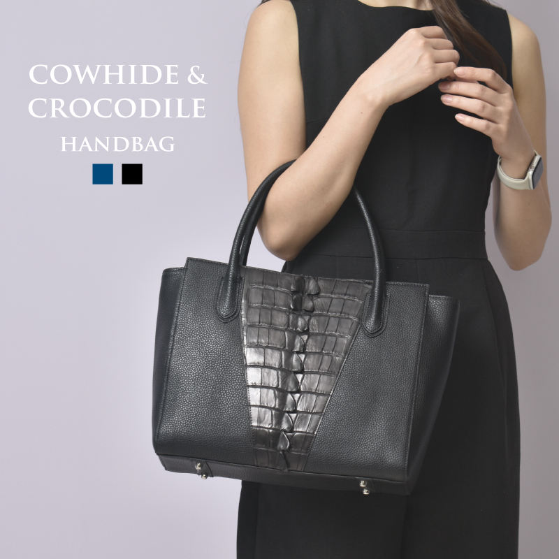 MGSABLE クロコダイル ハンドバッグ 本革 レディース 女性 トート