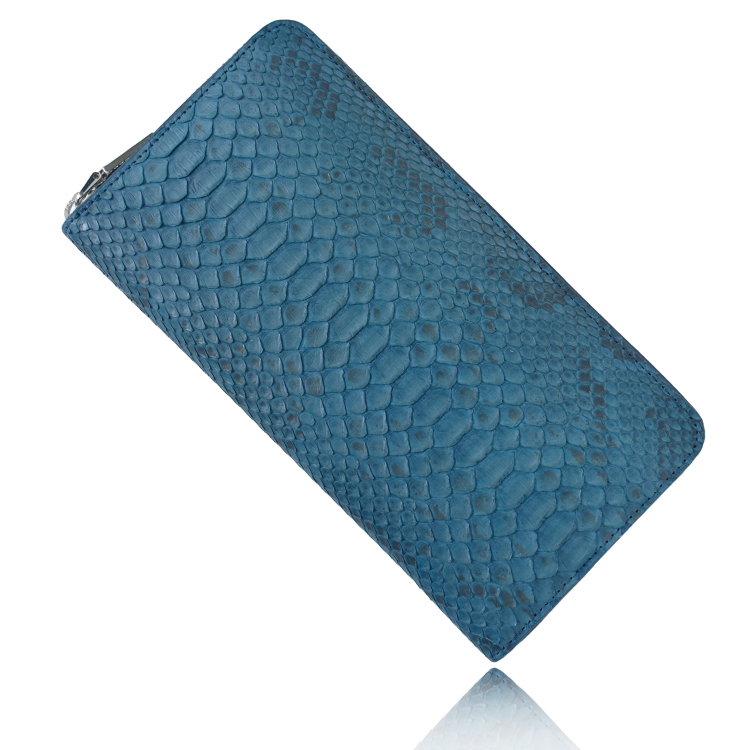 パイソン 長財布 メンズ レディース 蛇革 ラウンドファスナー 本革