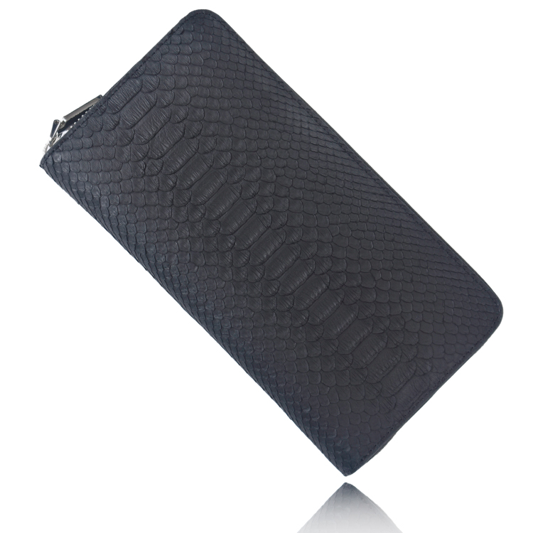 パイソン 長財布 メンズ レディース 蛇革 ラウンドファスナー 本革