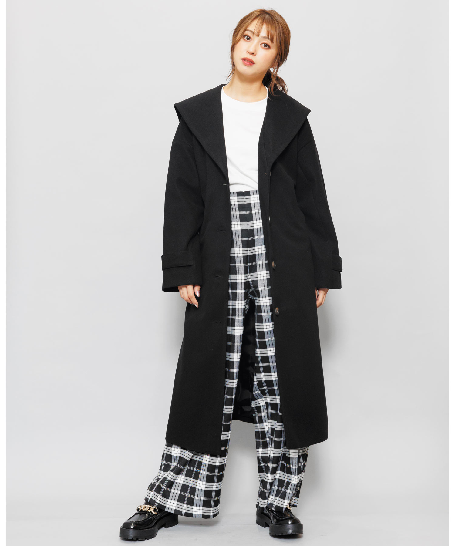 セーラーカラーコート レディース アウター セーラー襟 ロングコート