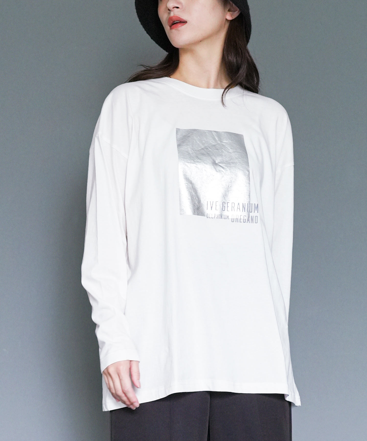 アウトレット シャイニープリントロンT レディース トップス 長袖