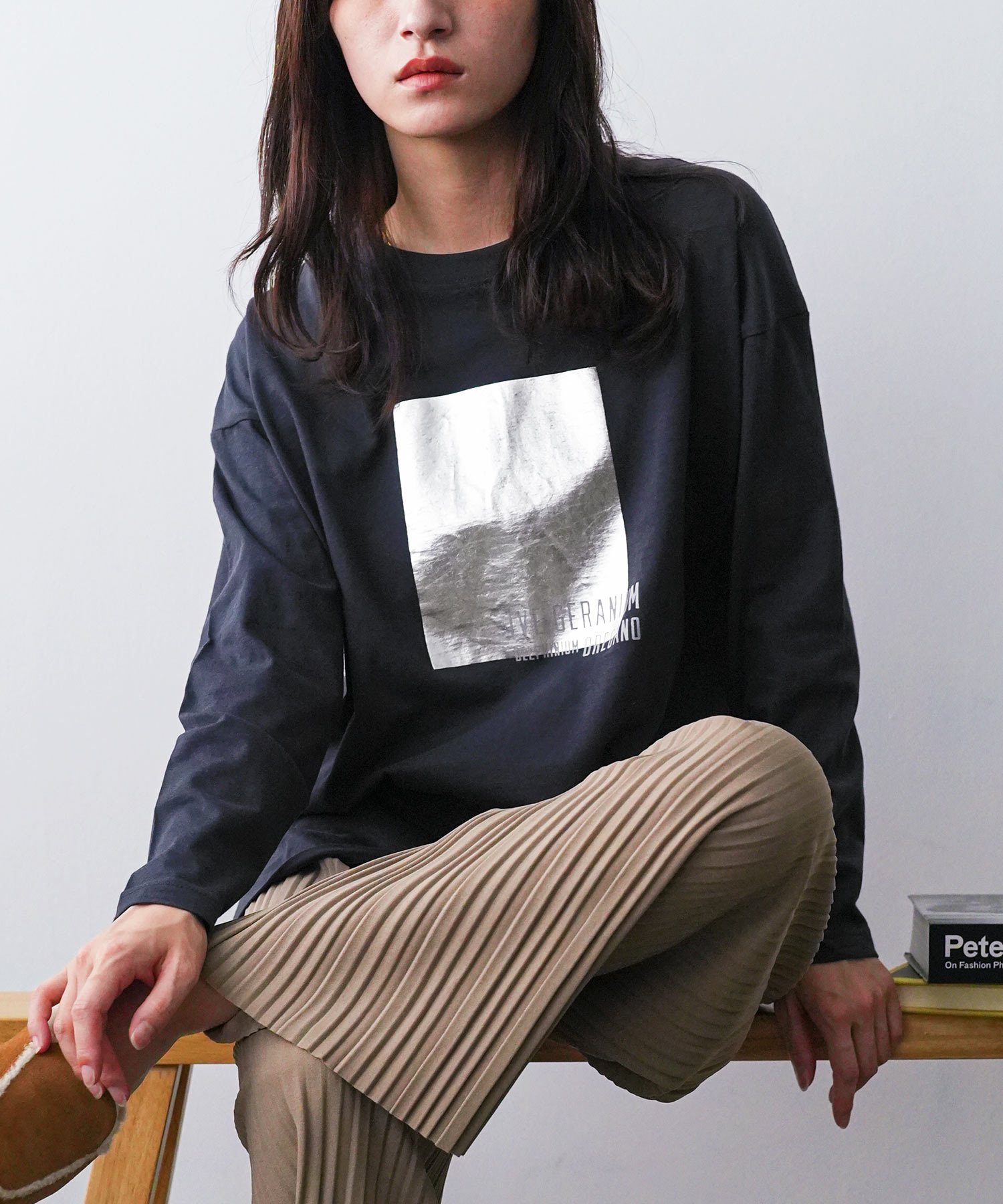 アウトレット シャイニープリントロンT レディース トップス 長袖