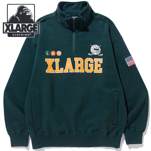 XLARGE（エクストラ ラージ） メンズ ホッケー ハーフジップスウェット