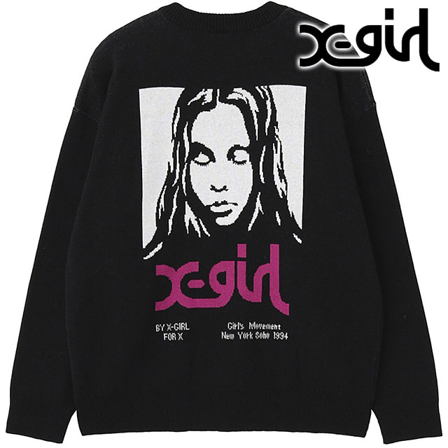 X-girl（エックスガール） ジャガードニットトップ 105254015015 FW25