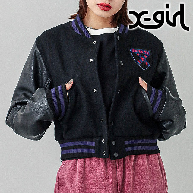 X-girl（エックスガール） ベイビースタジアムジャケット 105243021006