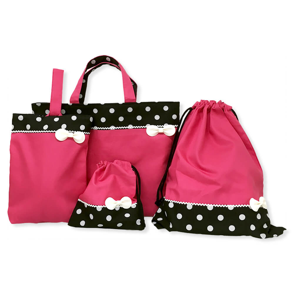 入園入学4点セット 袋物セット 女の子 レッスンバッグ 上履き入れ