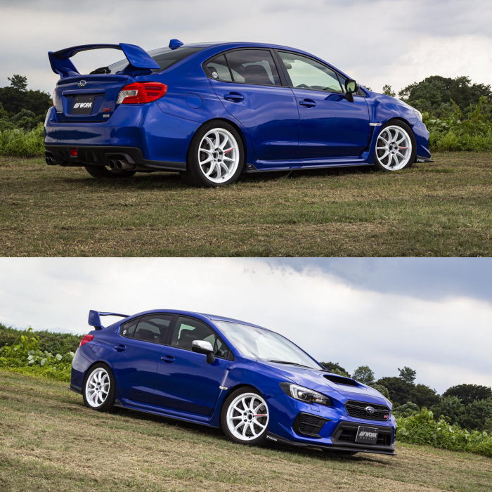 WORK 17インチ 4穴 100 7J WORK EMOTION ZR10 アズールホワイト