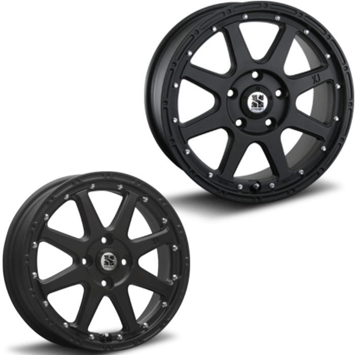 MLJ 14インチ 4穴 100 4.5J XTREME-J フラットブラック ホイール単品 4