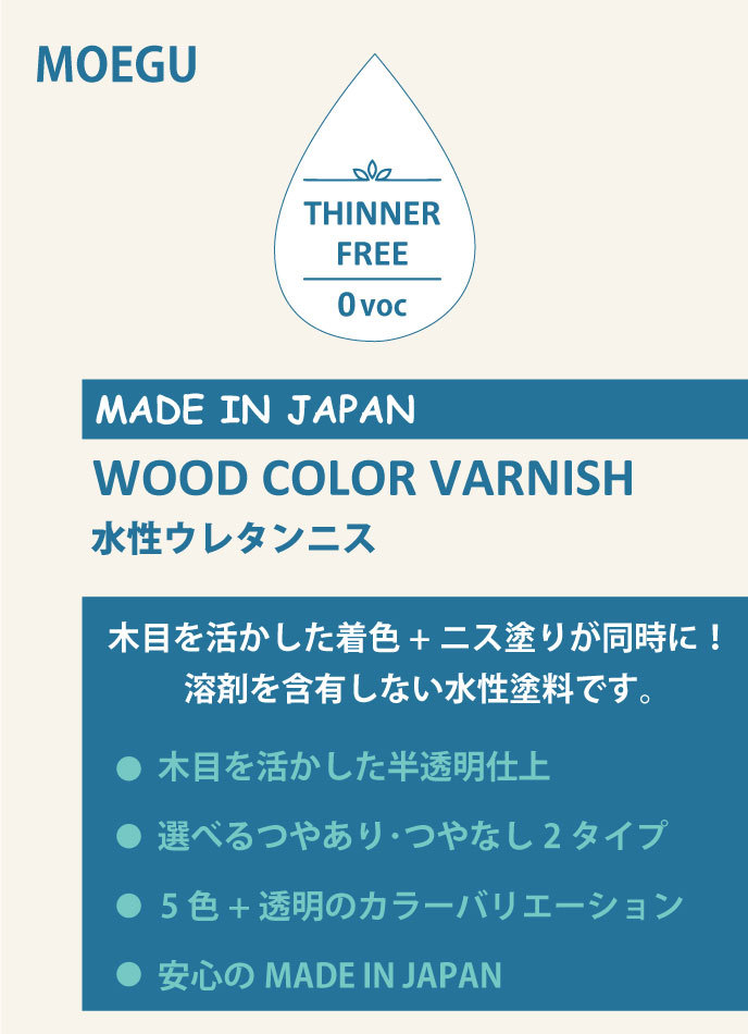 水性ウレタンニス【ダークブラウン：つやありタイプ】250ml 屋内木製品