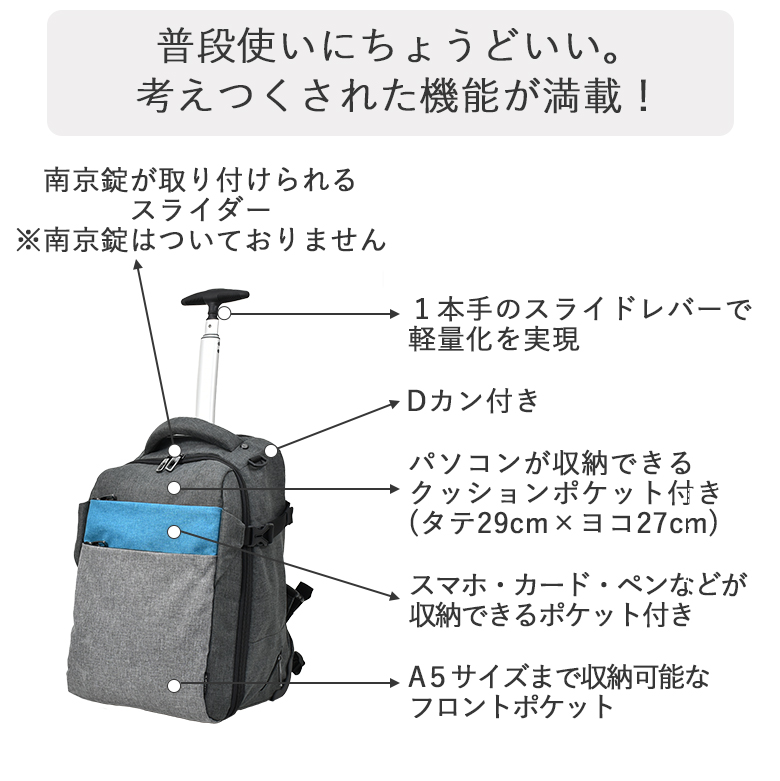 MOIERG（モアエルグ） リュックキャリー キャリーバッグ S Sサイズ