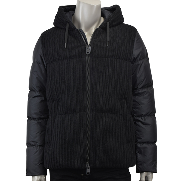 HERNO（ヘルノ） ナイロン×ニット 切り替え ダウンジャケット