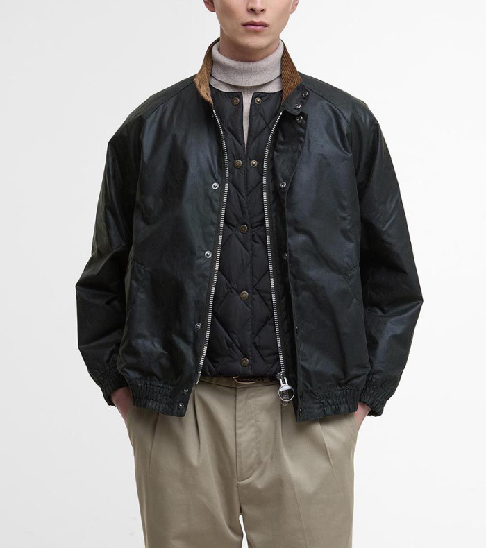 Barbour（バブアー） スタンドカラーワックスブルゾン TRANSPORT