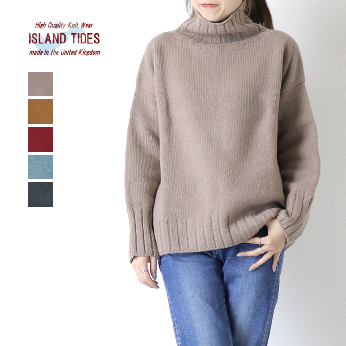 ISLAND TIDES（アイランドタイド） ラムウールタートルネックニット