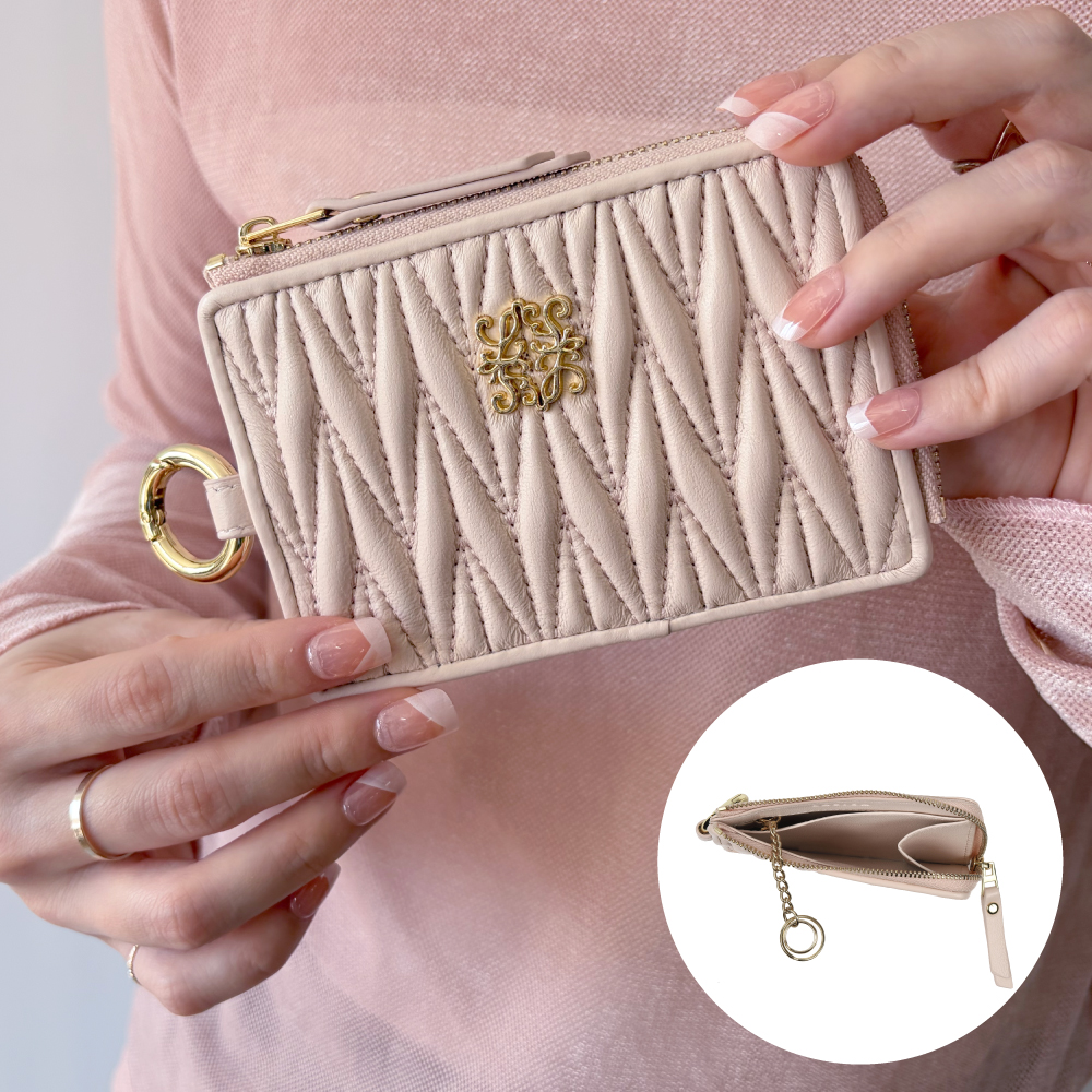 LASIEM（ラシエム） フラグメントケース レディース 本革 薄型 ミニ