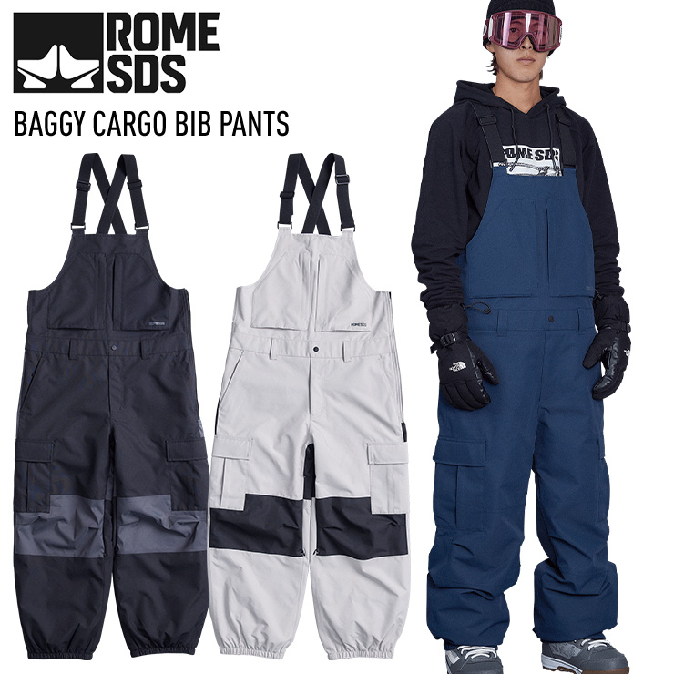 ROME SDS 正規品 23-24 ROME SDS ローム BAGGY CARGO BIB PANTS バギー