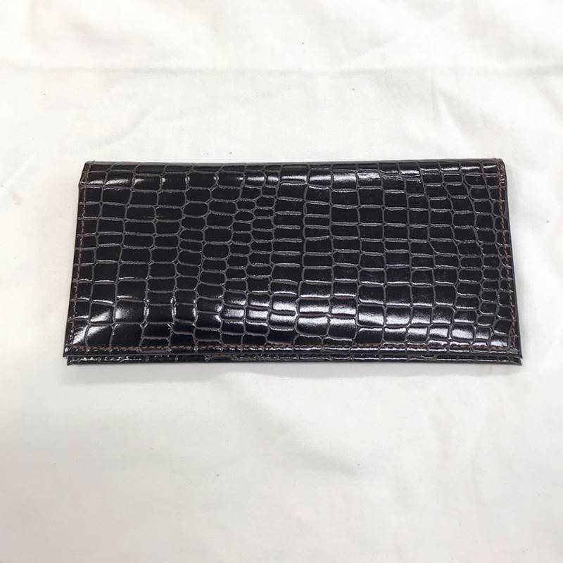 皇居勤労奉仕記念品 クロコダイル 長財布 黒色 つやあり クリック