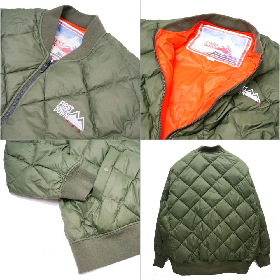 FIRST DOWN（ファーストダウン） 別注ダウンジャケット MA-1 ボンバー