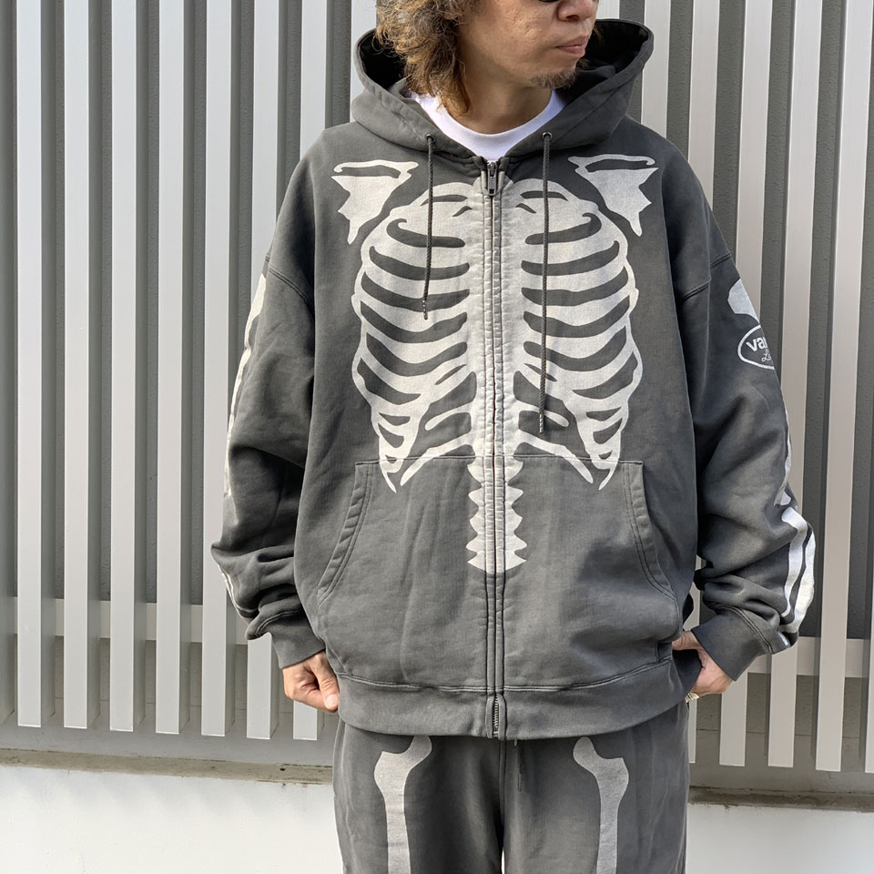 VANSON（バンソン） ジップパーカー BONE ZIP UP HOODIE フーディー