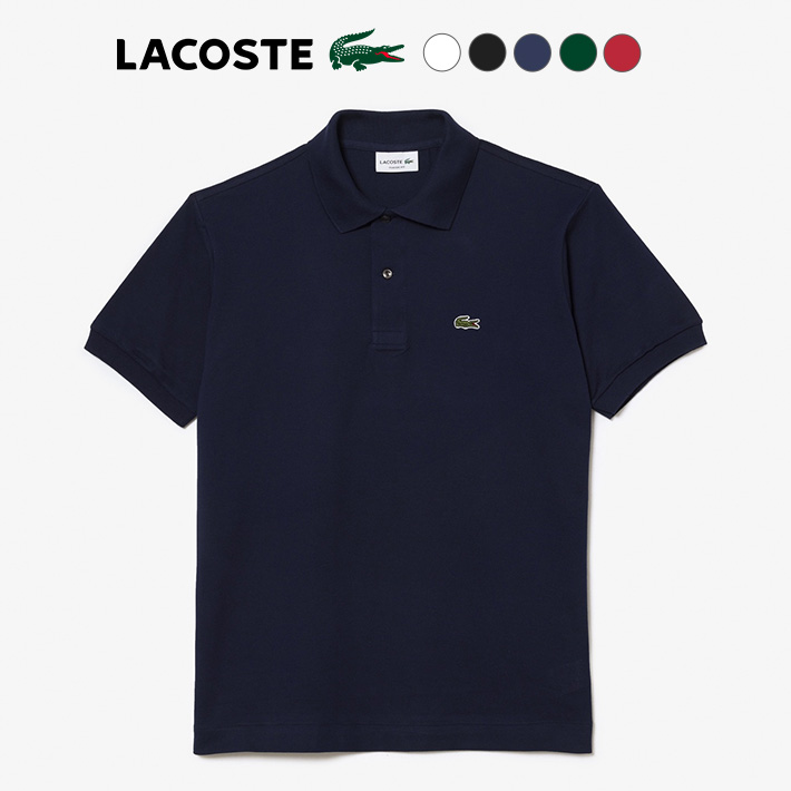 LACOSTE（ラコステ） ポロシャツ 半袖 鹿の子 ワンポイント 無地 日本
