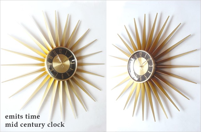 エミッツタイム emits time 壁掛け時計 ミッドセンチュリー 60cm