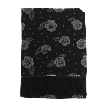 メール便送料無料】日本製花柄細幅ストール レディース マフラー