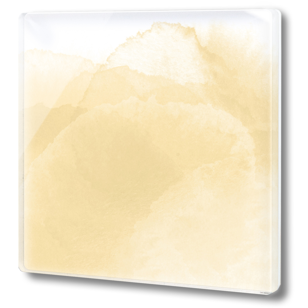 彫刻文字 水彩風 クリア アクリル 表札 正方形 選べる文字カラー