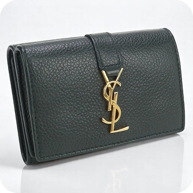 SAINT LAURENT 中古 サンローラン 三折財布 レディース ブランド YSL