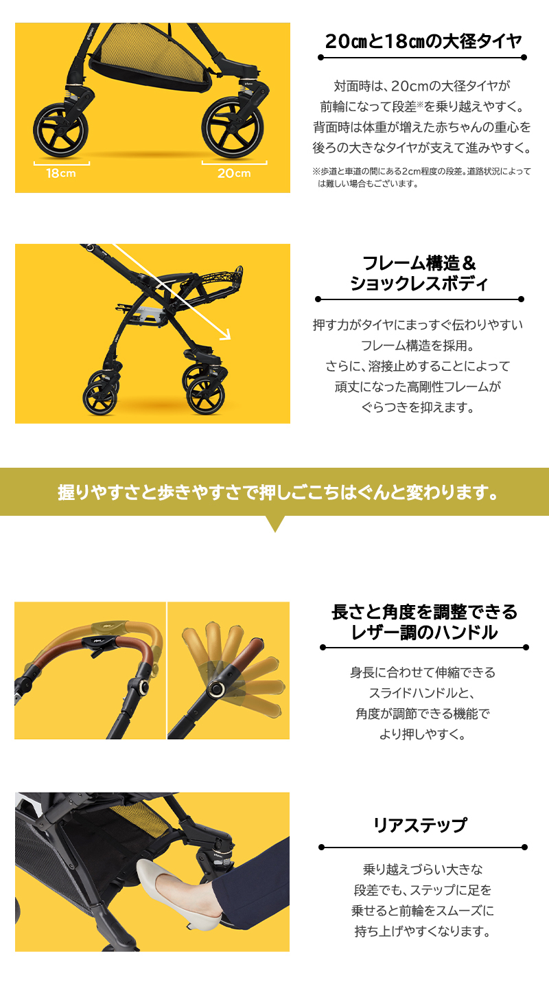 ベビーカー a型 ピジョン ノートアール NB0-R シェルグレイ ソール