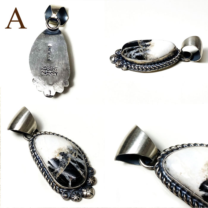 インディアンジュエリー ナバホ ホワイトバッファロー ペンダント