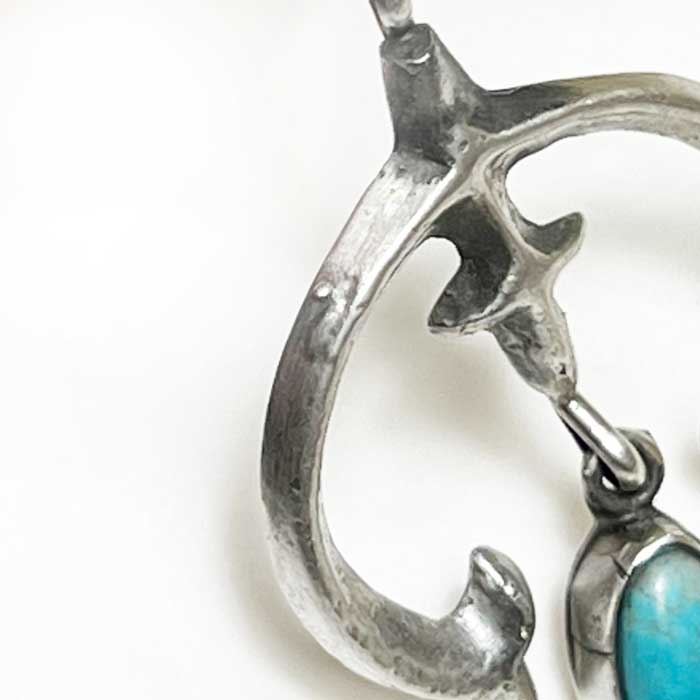 インディアンジュエリー ターコイズ コンチョ ナジャ ピアスINDIAN