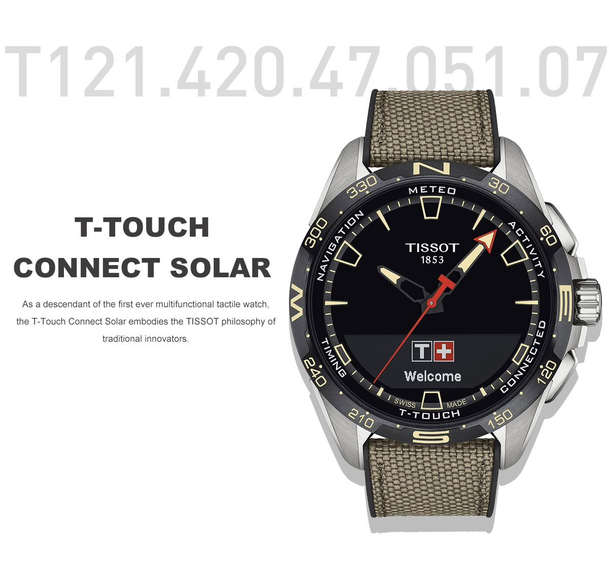 T-タッチ ティソ TISSOT コネクト ソーラー T121.420.47.051.07 腕時計