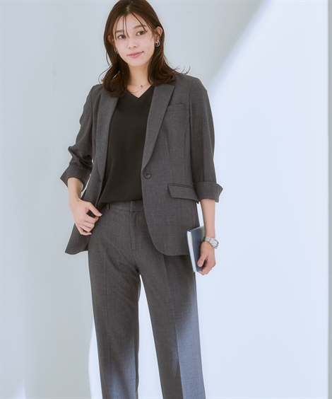 ニッセン（nissen） スーツ パンツ レディース 7分袖 テーラード