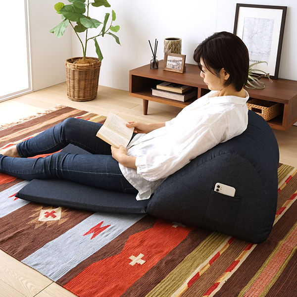 ビーズクッション ソファ 座椅子 クッション 日本製 スマホ : ニットー